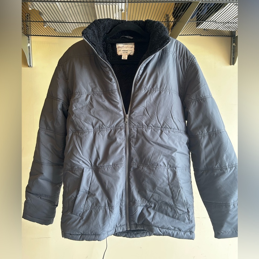 Dark Gray Fleece Lined Weatherproof Jacket